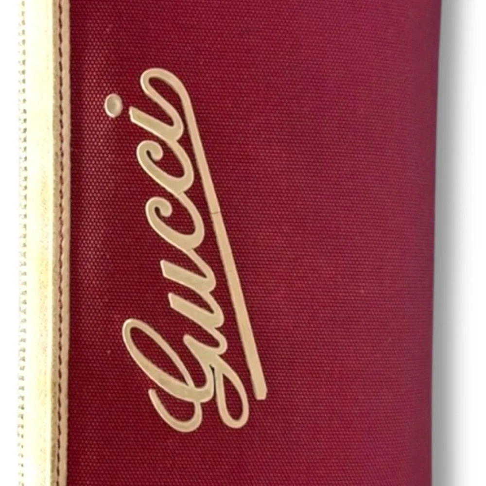 Gucci Red Wallet Vintage Zip-around Long Wallet The Boulevard Collection RARE - Picture 14 of 14
